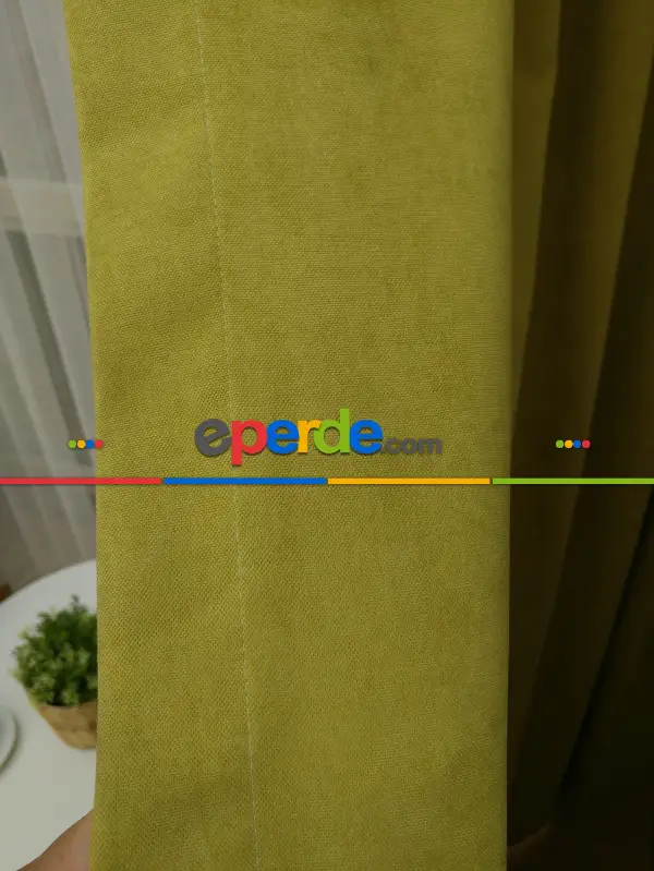 Fıstık Yeşil Düz Fon Perde 180cm En- Fıstık Yeşili