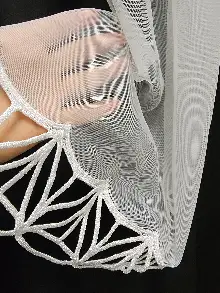 Modern Tarz Tasarım Comely Desen Tül Ütü İstemez