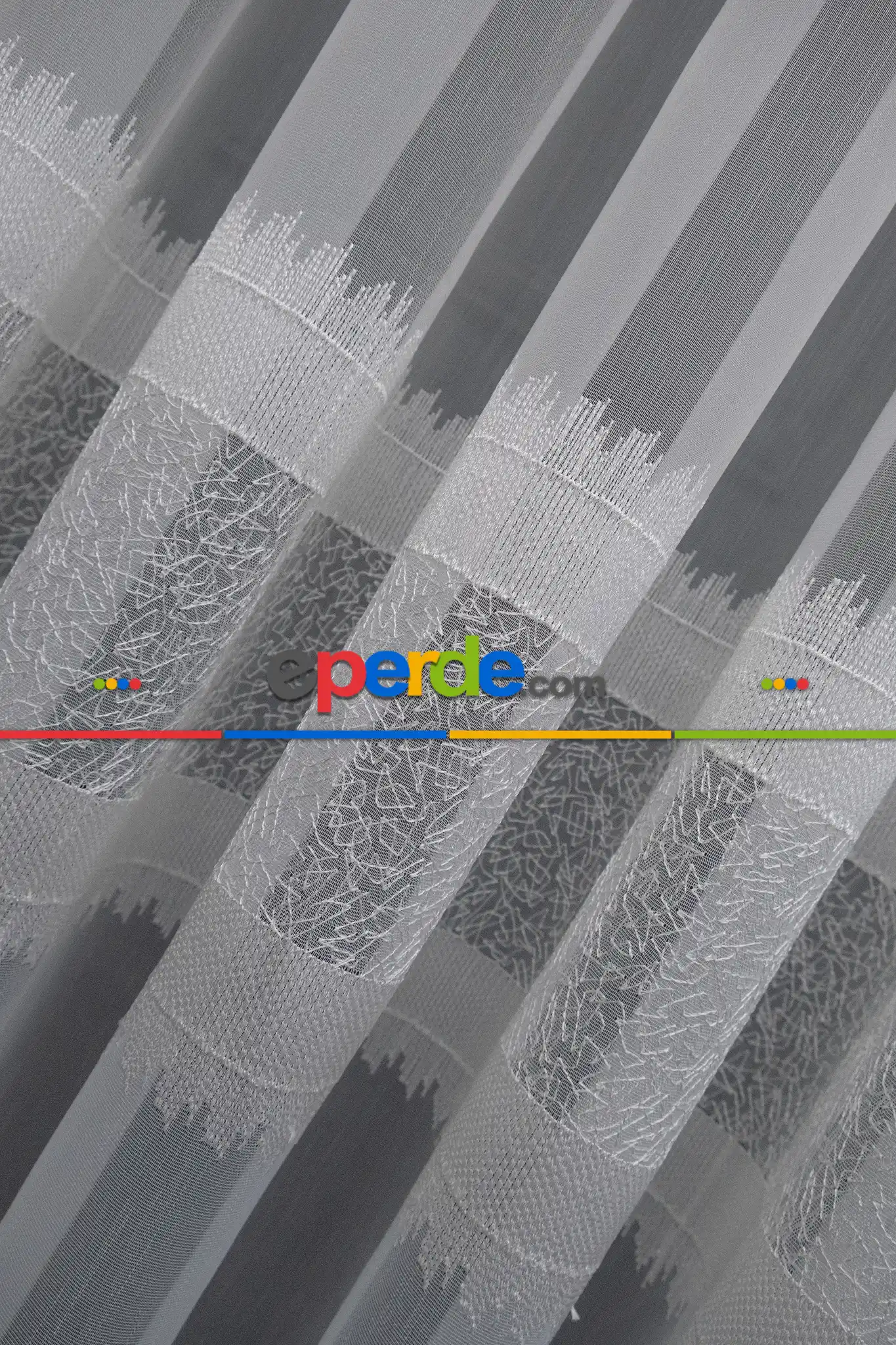 Yatak Odası - Brillant Örme Dantel Ekru Renk Yüksek Gramajlı Dökümlü Tül Perde- Ekru