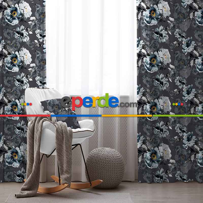 Oturma Odası Fon Perde Evim 2029 Kumaşı Kalındır Duck Bezi Değildir