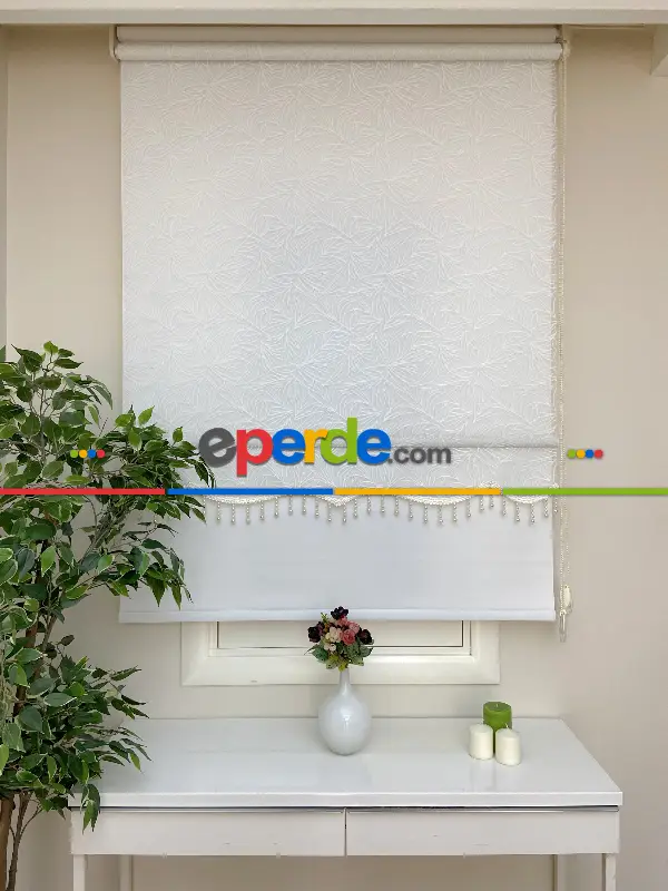 Oturma Odası - Yeni Sezon !! Çiftli Sistem Tül Stor Perde Ve Stor Perde- Ekru