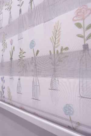 Mutfak Zebra Perde Desenli- Lila Açık Lila