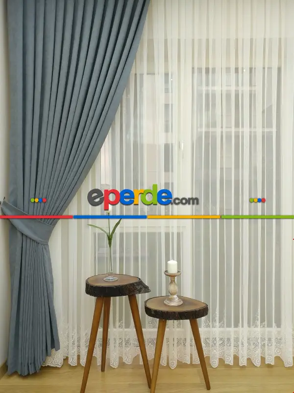 Gri - Düz Fon Perde ( Dökümlü Fon Perde)- Gri-füme-antrasit