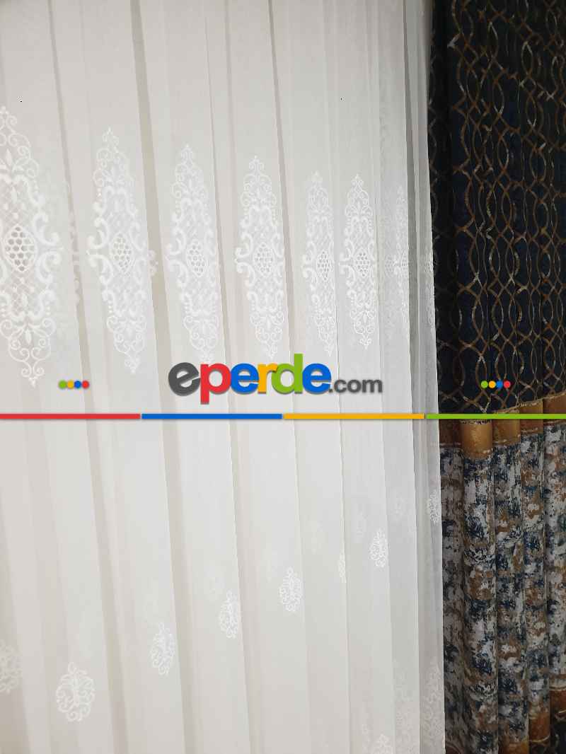 Brillant Fon Perde Fon Perde Yeni Moda Model Lacivert Renk Tasarım Yan Perde