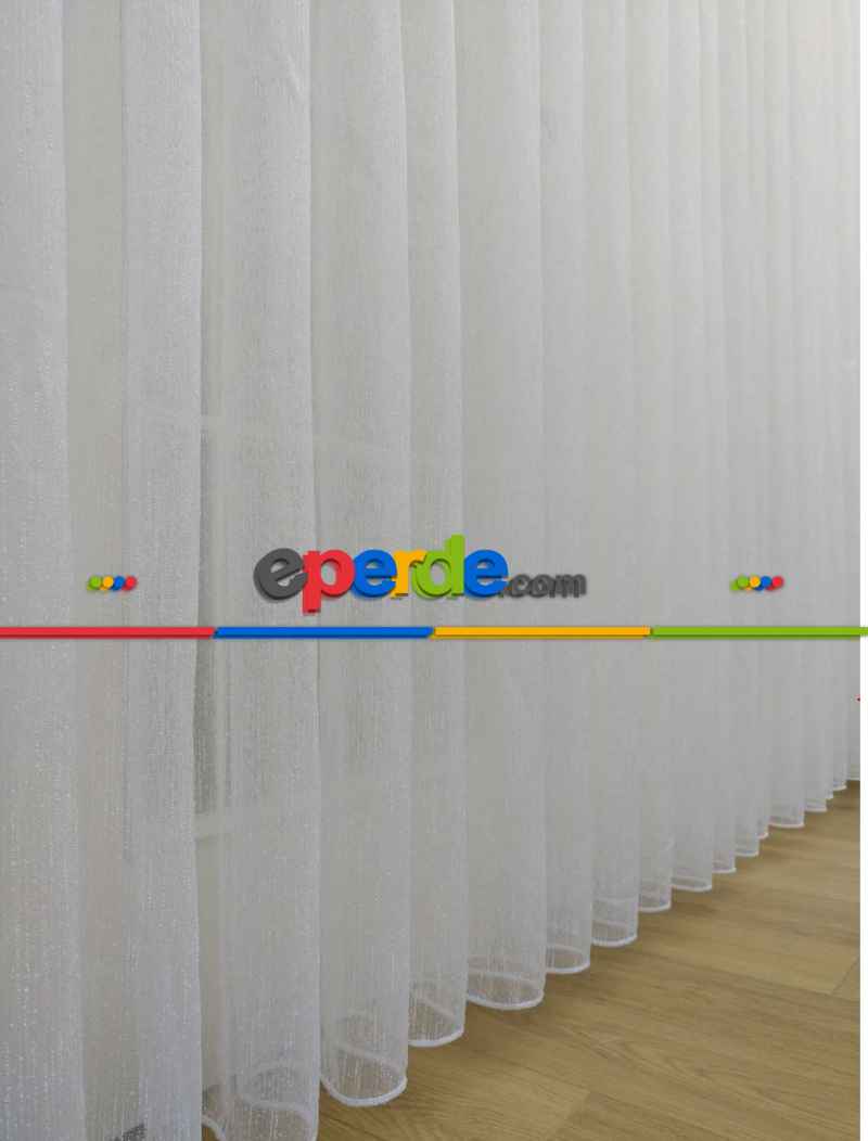 Salon Tül Çise Şantuk Ekru Tül - Kurşunlu Tül