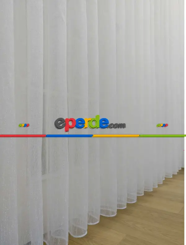 Salon Tül Çise Şantuk Ekru Tül - Kurşunlu Tül