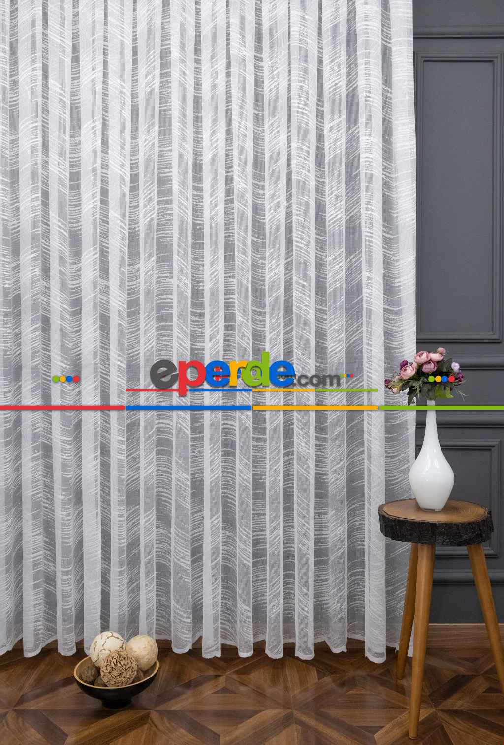 Fırsat Ürünü!! Hazır Ölçülü Fransız Dantel Tül Perde - Yüksek Kalite Bt 1770