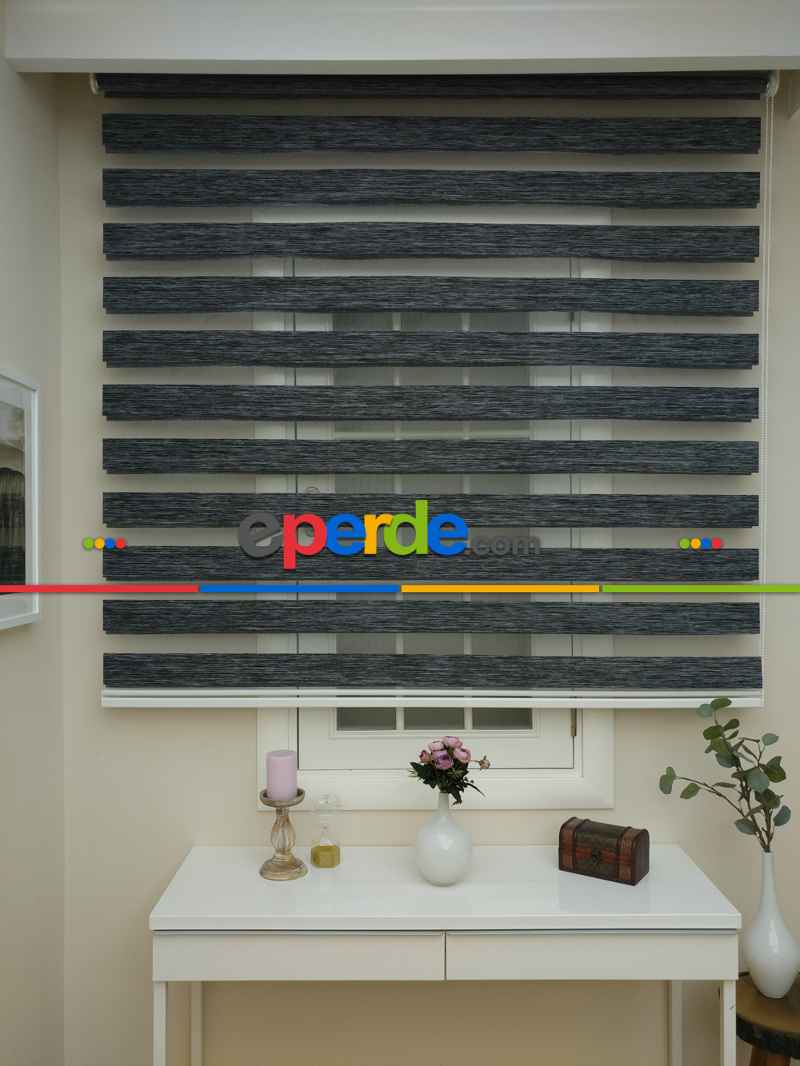 Genç Odası - Zebra Perde -bambu Zebra (eco Serisi )- Füme-antrasit