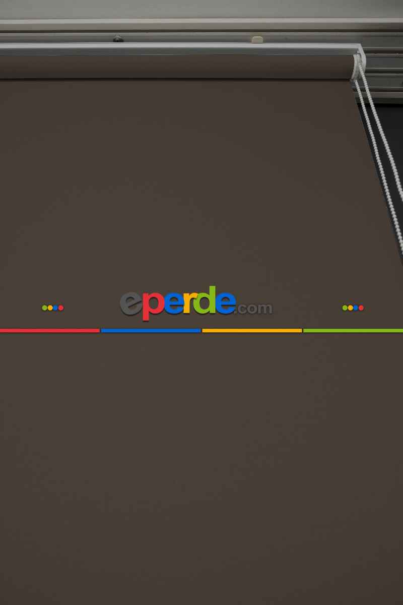 Kahverengi Lazer Kesim Mat Stor Perde (ister Düz - İster Lazer Kesimli Satın Alın)