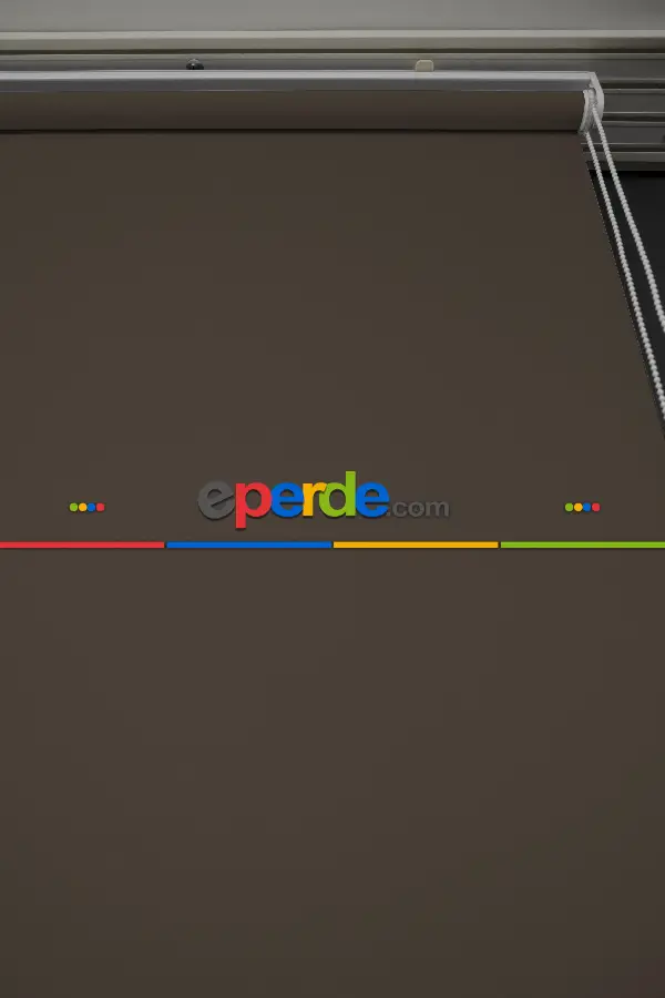 Salon Stor - Kahverengi Lazer Kesim Mat Stor Perde (ister Düz - İster Lazer Kesimli Satın Alın)