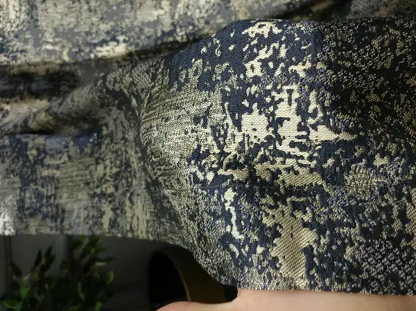 Patine Desenli Lacivert Jakar Fon Perde (180)- Lacivert