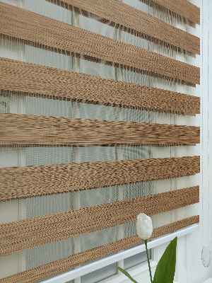 Kahve Bambu Zebra Perde- Kahverengi 50cm X 200cm 