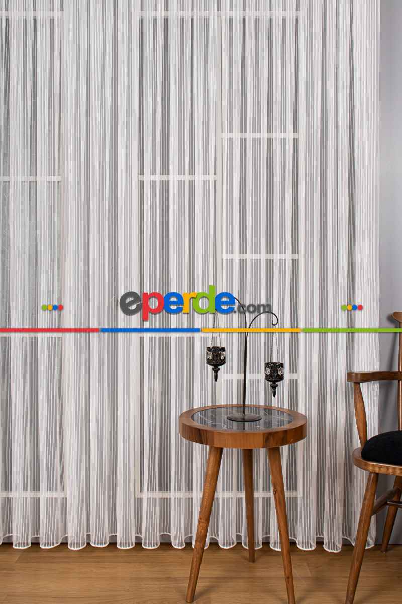 Yatak Odası - Özel Sık Zincir Tül Perde - Ekru