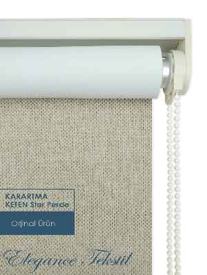 Hasır Stor Perde - Karartma Işık Geçirmeyen - 6 Farklı Renk- Siyah-gri-füme-antrasit-krem-bej-vizon Rengi-ekru-çok Renkli