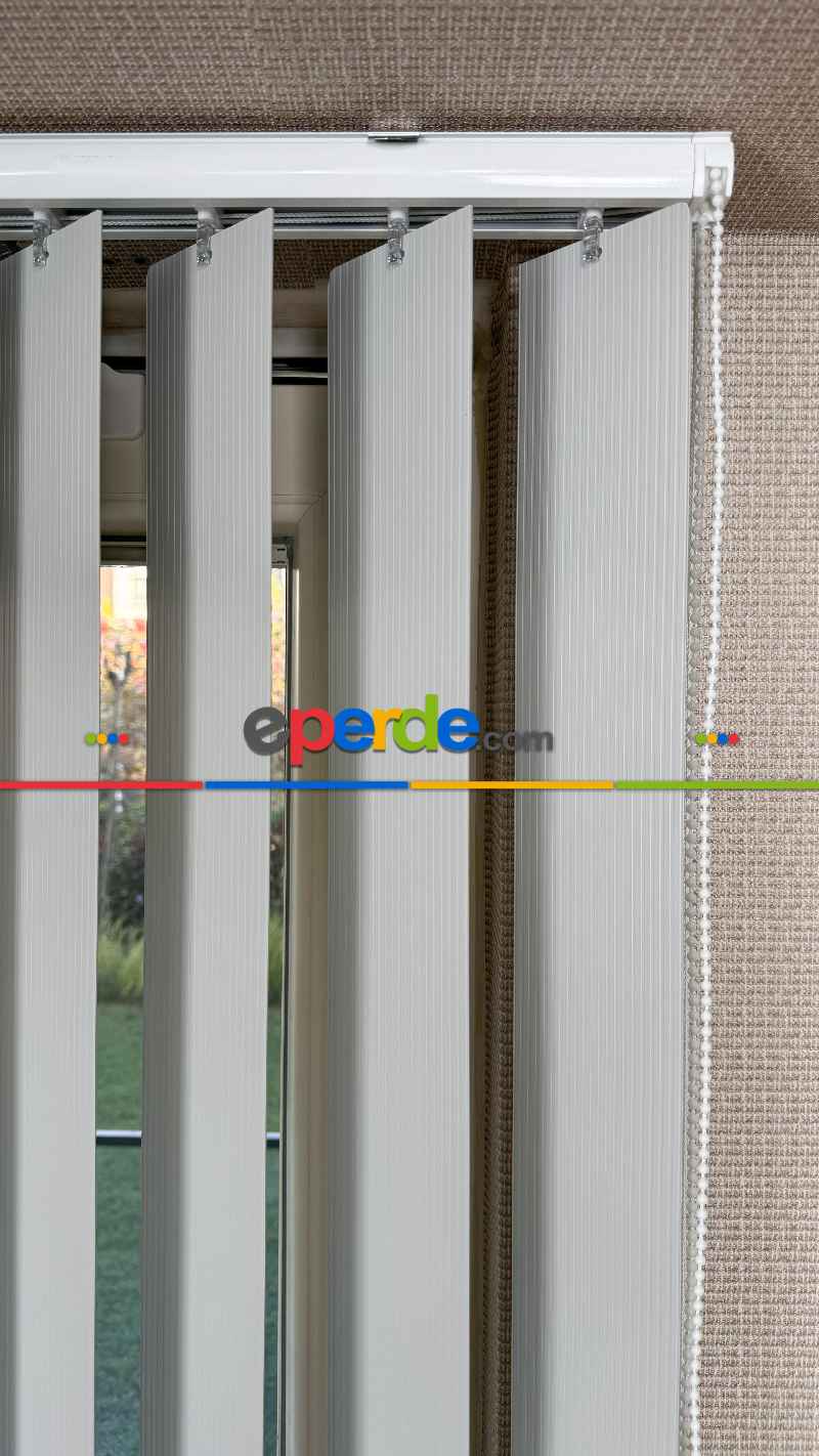 Gri Çizgili Pvc Dikey Perde, Dikey Stor Perde