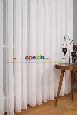 Zümrüt Düz Tül Perde (ekru Renk)