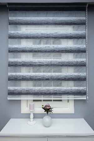 Zebra Perde 2021 Sezonu Gri Ve Beyaz Renk Geçişli Jakarlı A Kalite Zebraperde