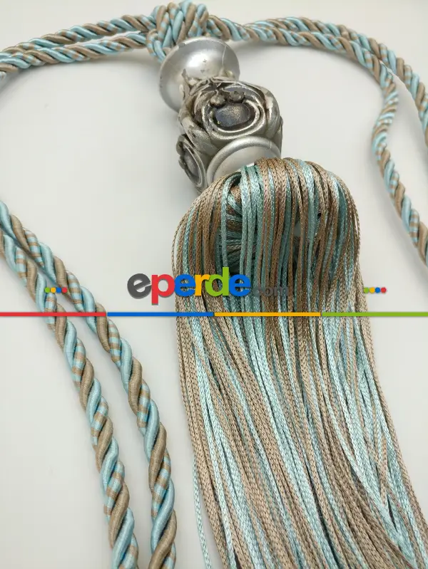 Fon Bağı Braçol Çift Renkli Turkuaz Kahve- Turkuaz-kahve