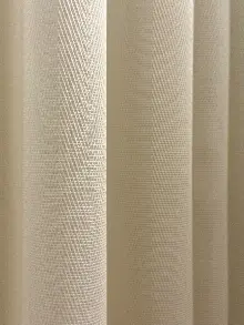 Yatak Odası - Krem Balık Sırtı Desen Çizgili Tül Perde, Ağır Gramajlı Premium Seri, Kurşunlu Tül