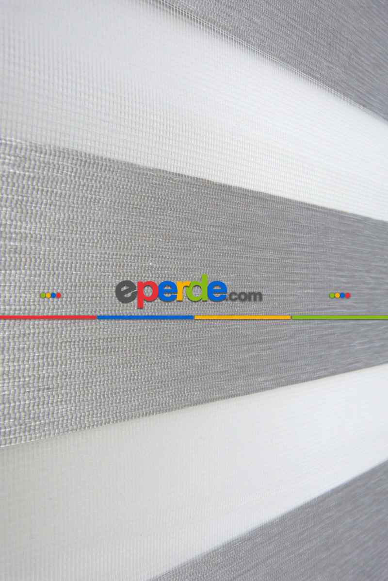 Mutfak - Gri Düz Zebra Zebra Perde- Gri-füme-antrasit