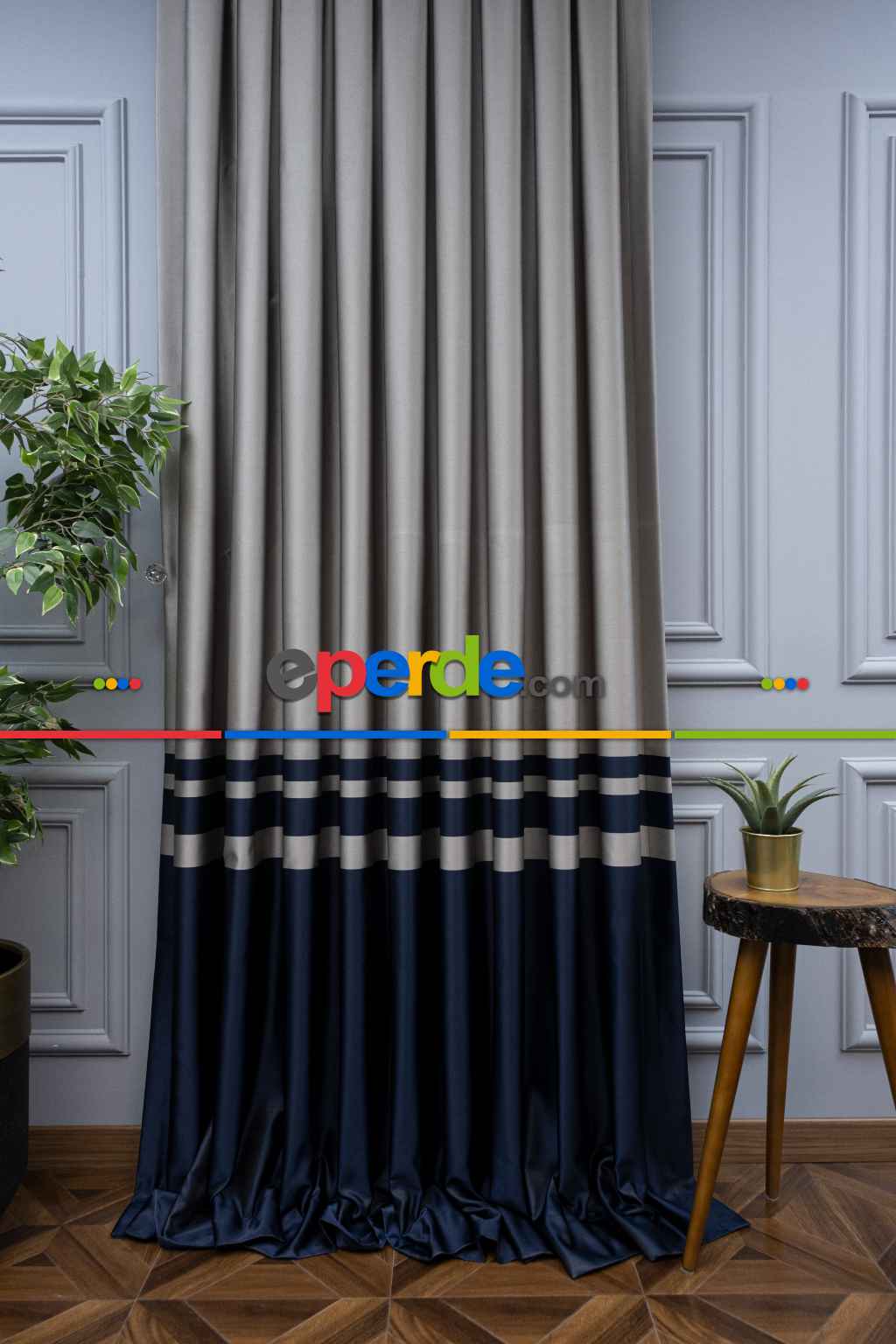 Pano Fon Perde-modern Pano Fon Perde- Gri-Füme-Antrasit