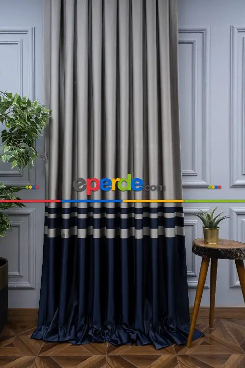 Pano Fon Perde-modern Pano Fon Perde- Gri-Füme-Antrasit