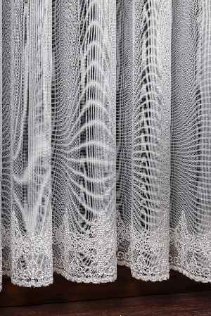 Etek Ucu Nakış İşlemeli Tül Perde