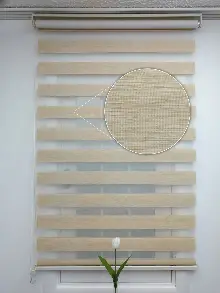 Sütlü Kahve Düz Bambu Zebra Perde (kalın Zeminli)- Sütlü Kahve