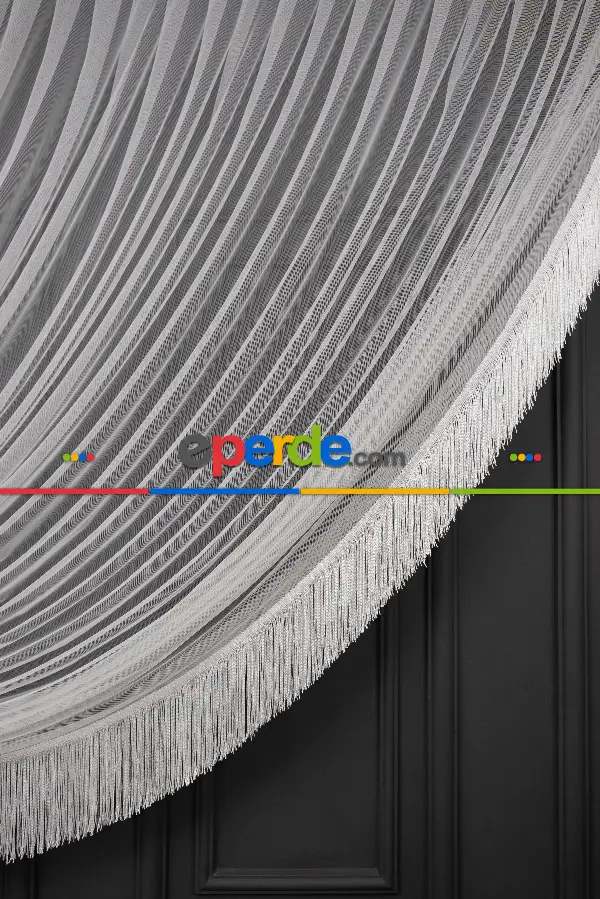 Yatak Odası - Grek Yalancı Kruvaze - Tülden Fon - Halat İle Yana Toplamalı Tül - Aksesuar İlave Ücretlidir - Çift Veya Tek Kanat - Kurşunlu Tül