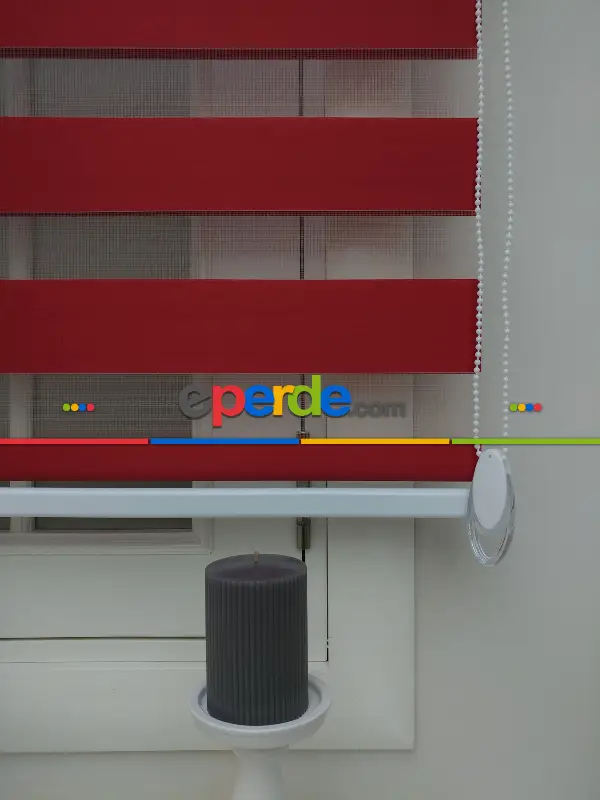 Salon Zebra - Rakipsiz Fiyat Son İndirim!!!İndirimli!!! Zebra Perde Kırmızı Zebra Ozel Fiyat- Kırmızı