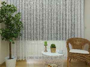 Salon ( Orjinal ) Spor Desen Fransız Dantel Tül Perde & Kruvaze Perde- Ekru