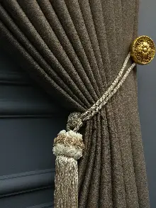 Modern Keten Görünümlü Işık Geçirmez Karatma Fon Perde 2025 Ikon- Kahve Koyu-vizon Rengi