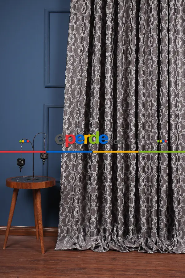 Salon Fon Perde - S Pile Dökümlü Jakar Dokuma Fon Perde