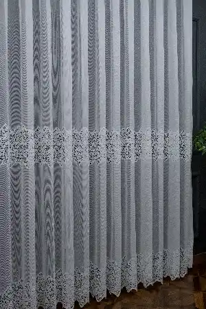 Salon Tül - Taç Tül Ara Bant Damask Model Tül Yeni Sezon Tül