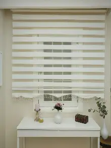 Oturma Odası - Zebra Perde - Düz Zebra Perde- Ekru