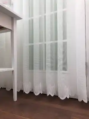Özel Örme Dokulu Tül Perde 100% Orjinal Ürün- Ekru