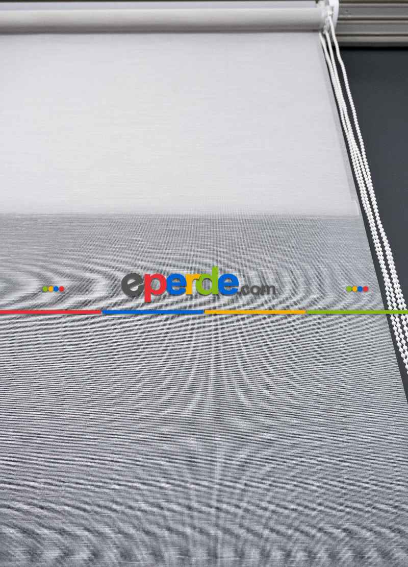 Foldet Keten Tül Ekru