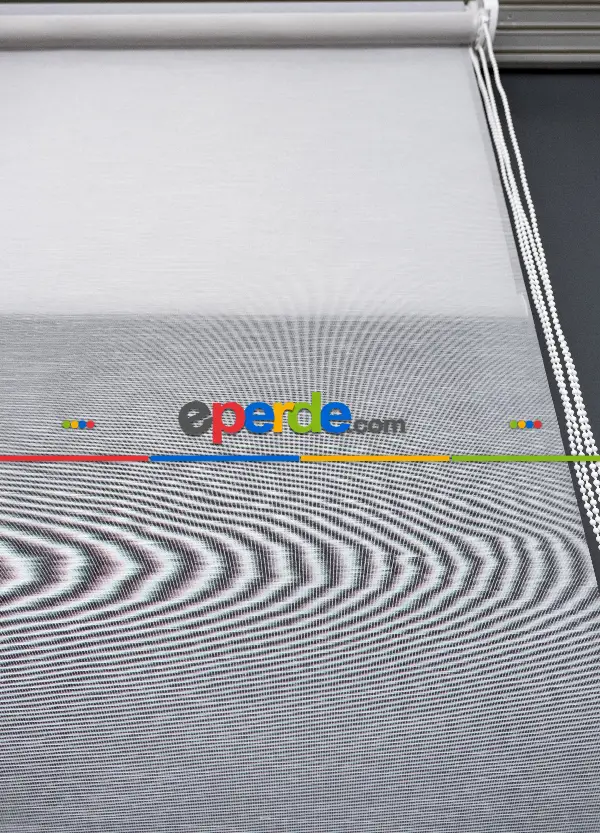 Foldet Keten Tül Ekru