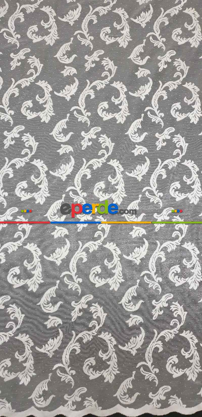 Saçaklı Püsküllü Kruvaze Yanki Tiyatro Tasarım Model Şal Desen- Beyaz-ekru