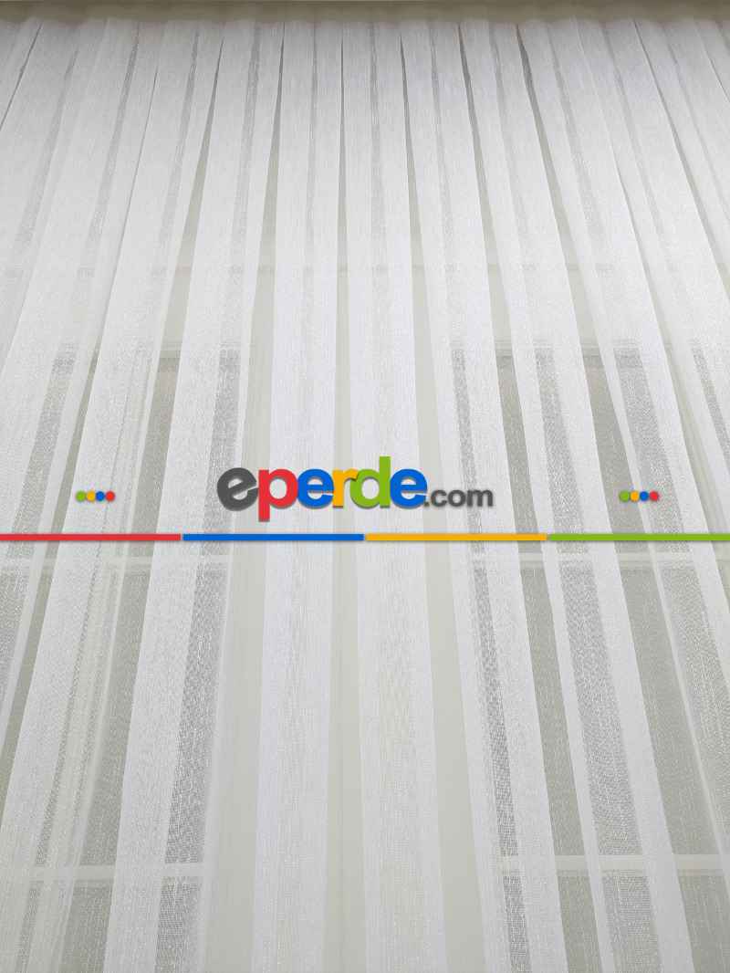 Oturma Odası - Ekru Şantuk Düz Tül Perde !!!özel İndirimli Fiyat