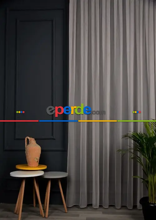 Grek Tül, Gri Renk, Yumuşak, Buruşmaz