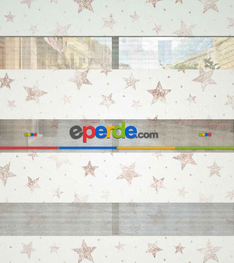 Yıldız Desenli Baskılı Zebra Perde- Çok Renkli