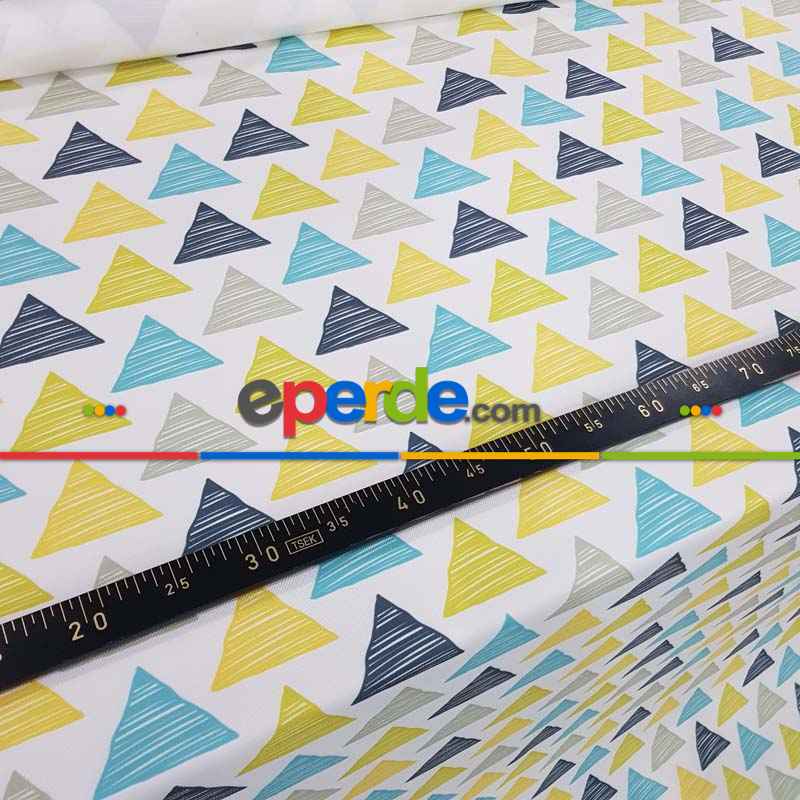 Mutfak Perdesi Kanat Fon Perde Geometrik Desenli- Siyah