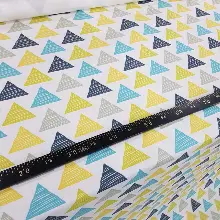 Mutfak Perdesi Kanat Fon Perde Geometrik Desenli- Siyah