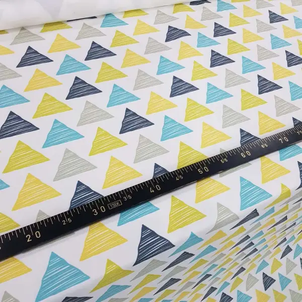 Mutfak Perdesi Kanat Fon Perde Geometrik Desenli- Siyah