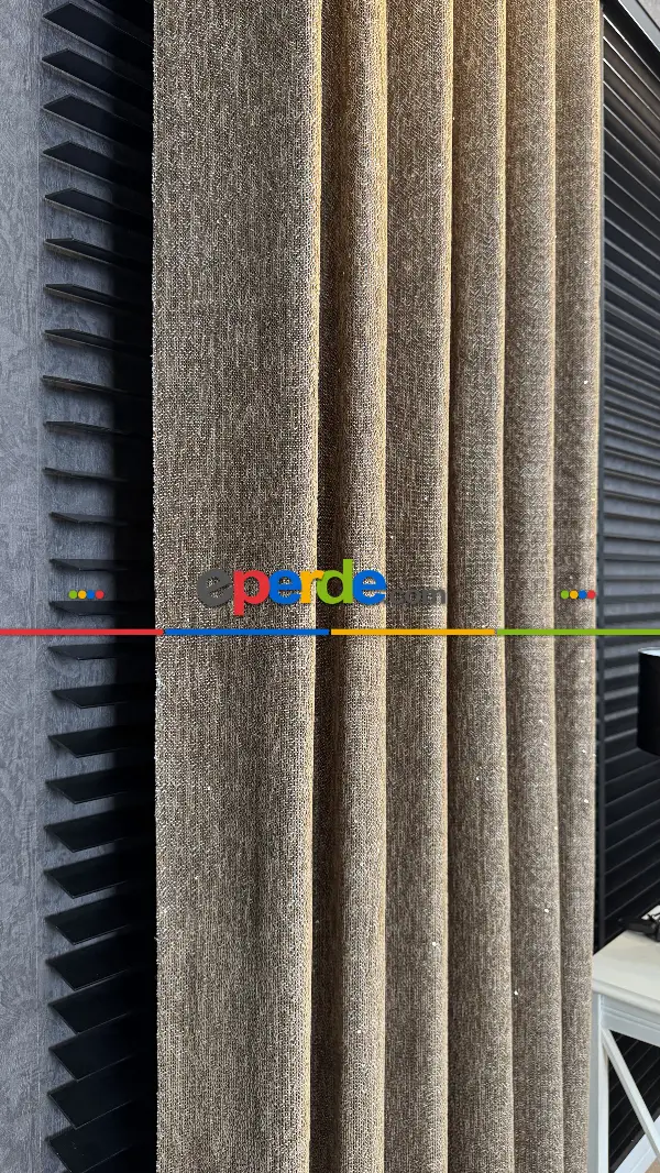 Altın Pullu Fon Perde