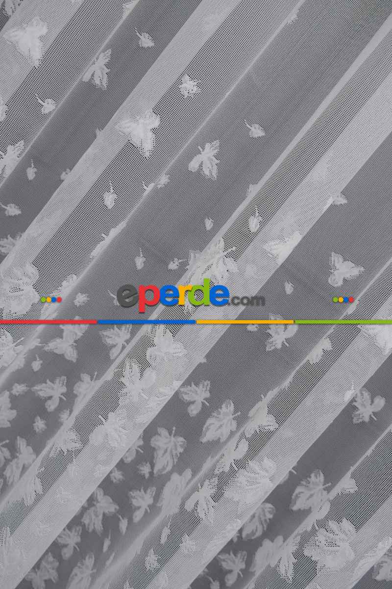 Etek Ucu Yaprak Desen Ütü İstemez Kırışmaz Tül