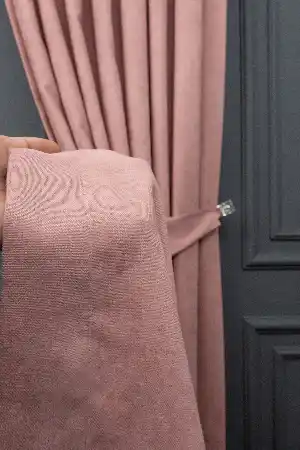 Şok Fiyat Pembe Renk Fon Perde
