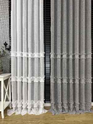 Antrasit Gri Tül Perde