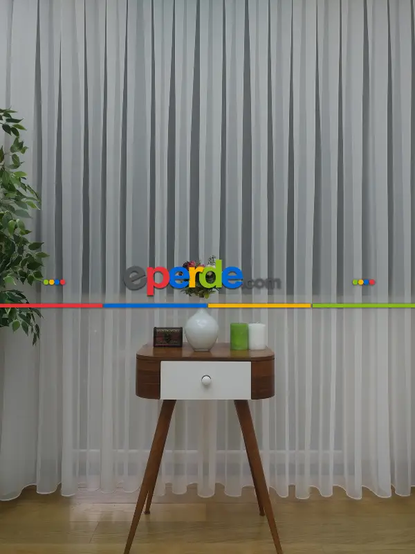 Mutfak - ( Orjinal ) Düz Tergal Tül Perde 